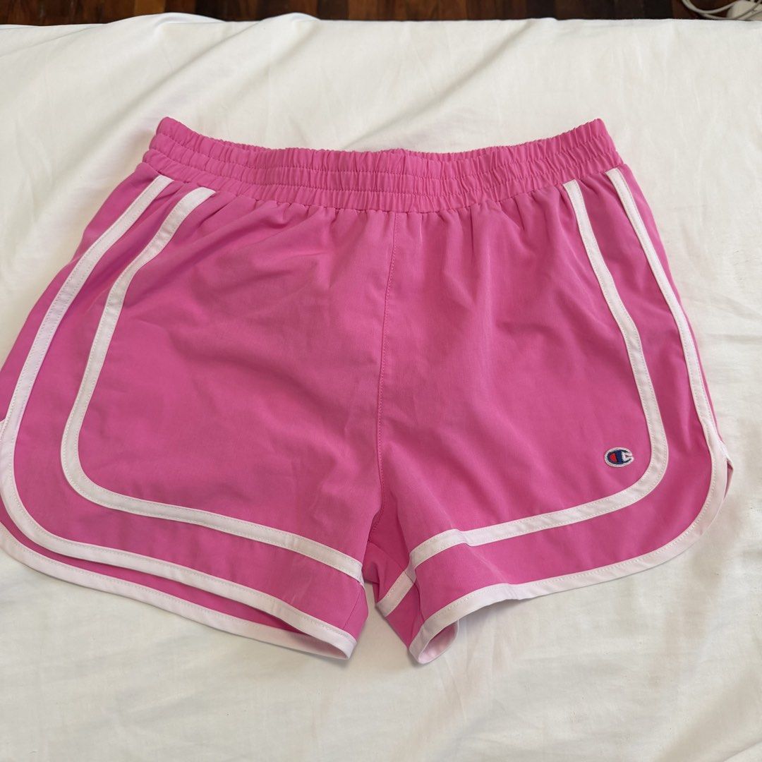 Champion Pink Athletic Shorts (Category: Babies & Kids Fashion) located in Bulacan. Submitted by nicabanana_ (Listing ID 1470255835, Image 1). Description: ✅ worn only once.