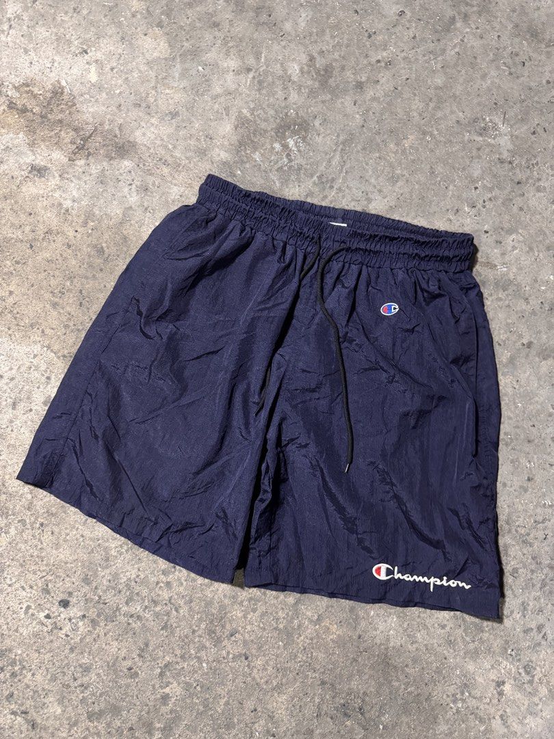Champions nylon short (Category: Shorts) located in Pasig City. Submitted by dripthrift1600 (Listing ID 1470314568, Image 1). Description: - Champion nylon short - Good condition - Issue: None - Sizes: M - Dimes: 28x17.