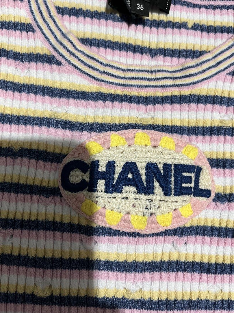 Chanel Knitted (Category: Blouses) located in Davao. Submitted by rel18 (Listing ID 1470300491, Image 2). Description: CHANEL Knitted Excellent Small - Med Fits .