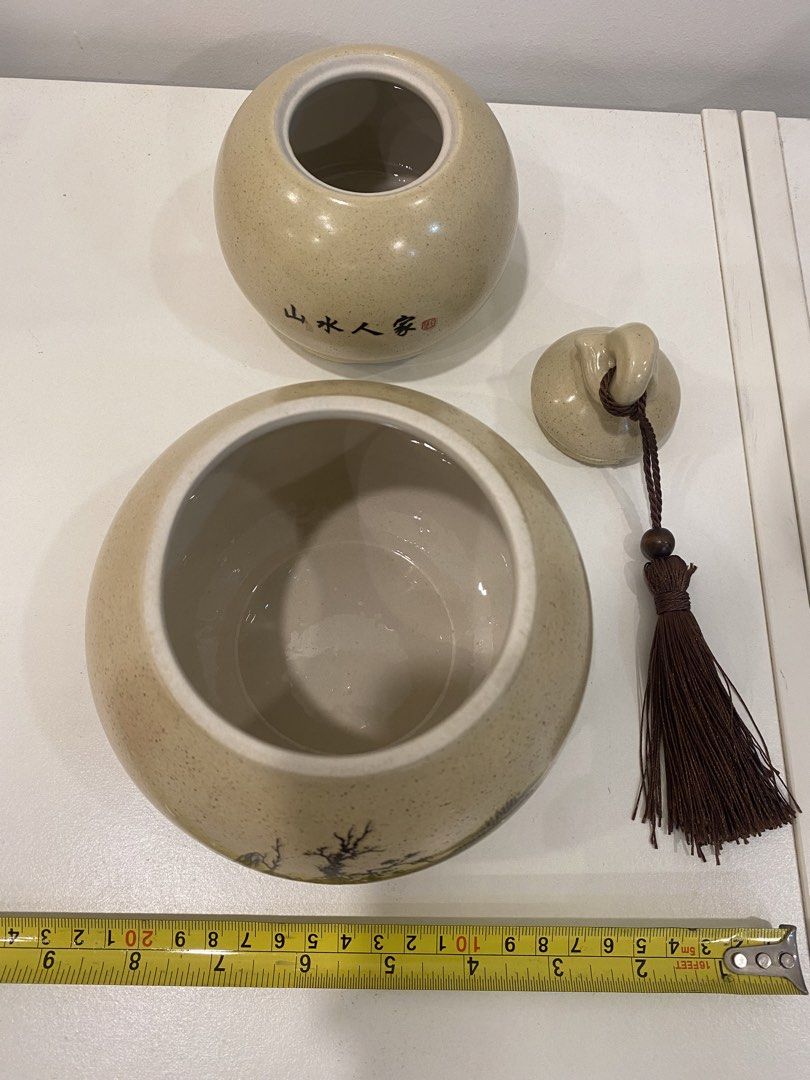 Chinese Ceramic Gourd Jar with Landscape Painting, Furniture & Home ...