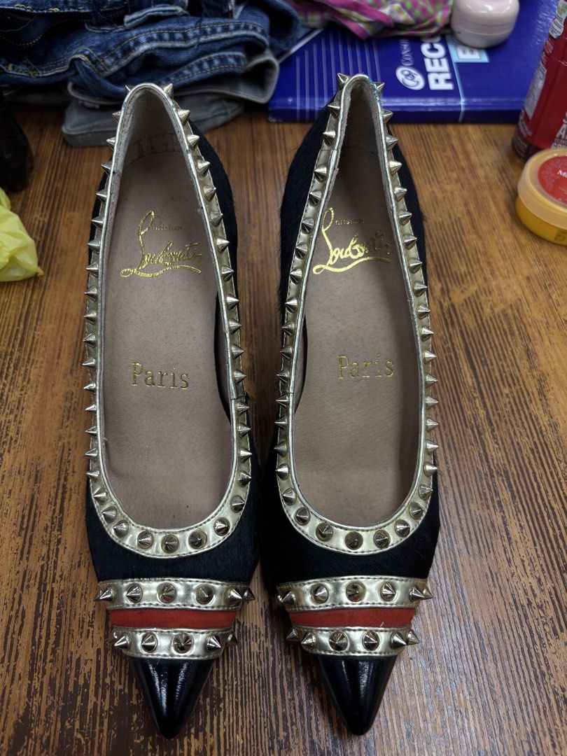 Christian Louboutin sandals (Category: Dress Shoes) located in Zamboanga. Submitted by thriftitup0430 (Listing ID 1470249944, Image 1). Description: Excellent condition Size 35 Very mininal issue see last pic .