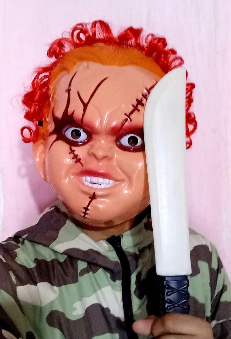 CHUCKY Mask - Halloween (Category: Vintage Collectibles) located in Manila. Submitted by mickey_salonga (Listing ID 1470182642, Image 3). Description: - hard plastic / solid - adult size XL.
