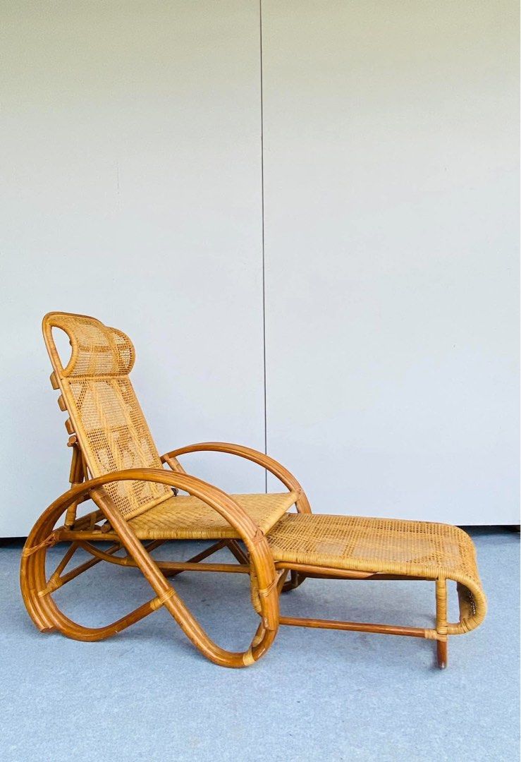 Classic Rattan Relaxing Chair (Category: Chairs) located in Manila. Submitted by elliefurnies31 (Listing ID 1470279504, Image 2). Description: "JAPAN SURPLUS" RATTAN RELAXING CHAIR SIZE: 65L" x 25W" x 15Sh" x 39H" inches (AS-IS ITEM) IN GOOD CONDITION.