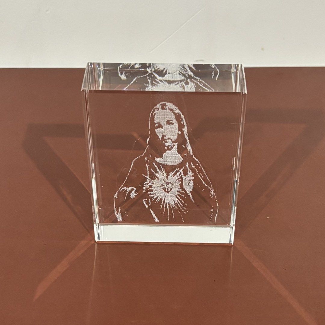 Clear Rectangular Crystal Block featuring 3D Laser-etched Image of “The ...