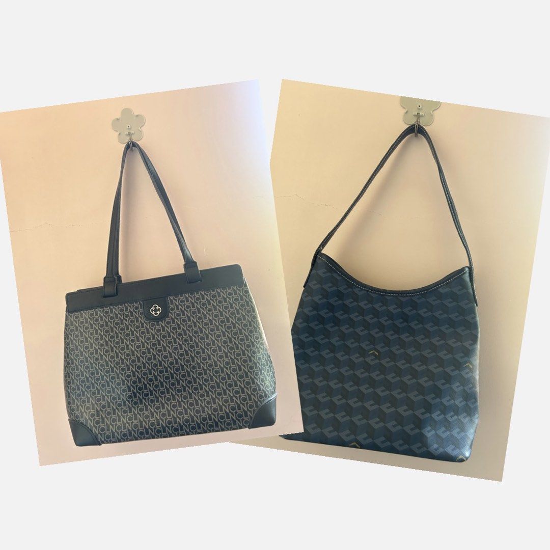 Cln & Christy Ng (Category: Tote Bags) located in Dagupan City. Submitted by leilamove (Listing ID 1470209111, Image 1). Description: 2 bags for ₱ 1,000 only 👜 CLN Gracielle Tote Bag (black) 👜 Christy Ng Alesso size Medium (blue) Last price posted + sf rfs; decluttering bags. Pm me if ure interested :) .