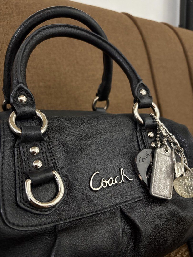 Coach Ashley Satchel in Black (Category: Shoulder Bags) located in Manila. Submitted by k_urieee (Listing ID 1470253137, Image 2). Description: Guaranteed Authentic - Pre-loved - Rank SA/A - Condition: 9/10 - No major issues (send me a DM for more detailed pictures of the item) - Clean interior & exterior of the bag - Intact rubber lining - No tarnish in hardwares, still in excellent condition - All items are preloved. Please manage your expectat