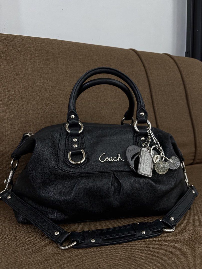 Coach Ashley Satchel in Black (Category: Shoulder Bags) located in Manila. Submitted by k_urieee (Listing ID 1470253137, Image 1). Description: Guaranteed Authentic - Pre-loved - Rank SA/A - Condition: 9/10 - No major issues (send me a DM for more detailed pictures of the item) - Clean interior & exterior of the bag - Intact rubber lining - No tarnish in hardwares, still in excellent condition - All items are preloved. Please manage your expectat