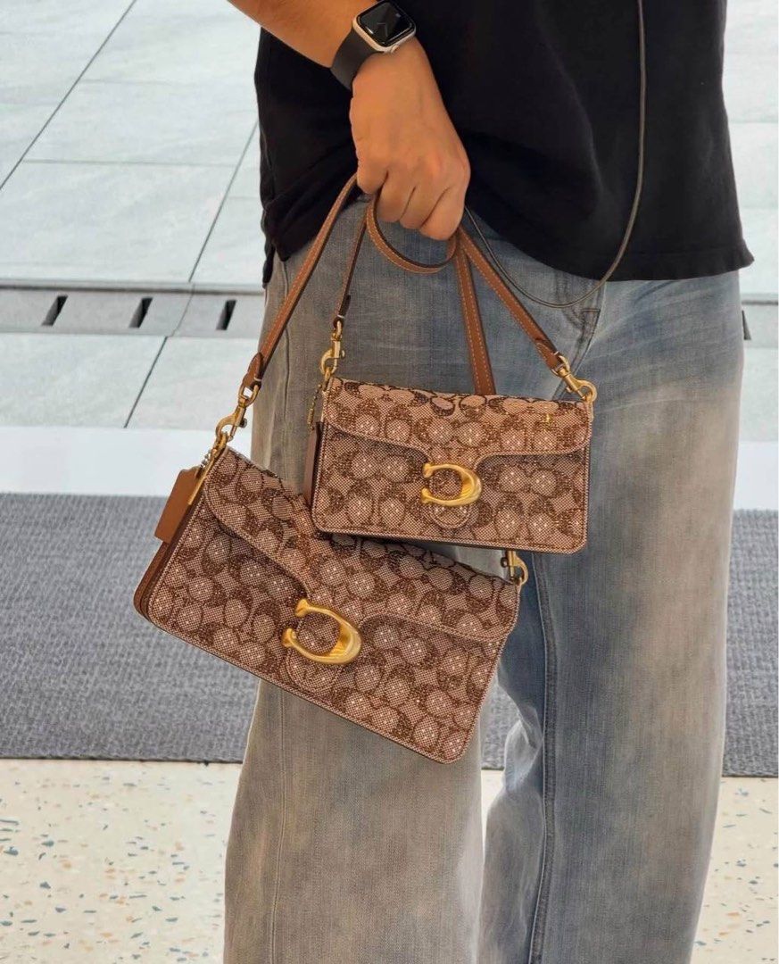 Coach Tabby 26 & 20 Crystal Shoulder Bag (Category: Luxury Bags & Wallets) located in Valenzuela. Submitted by megansoch (Listing ID 1470164118, Image 1). Description: BEST SELLER‼️ Coach Tabby Shoulder Bag in Crystal Signature Jacquard ✨ 26cm - ₱3,449 20cm - ₱3,279 With complete inclusions ✅⭐️ LEGIT CHECK? ig: maisongrace.ph.