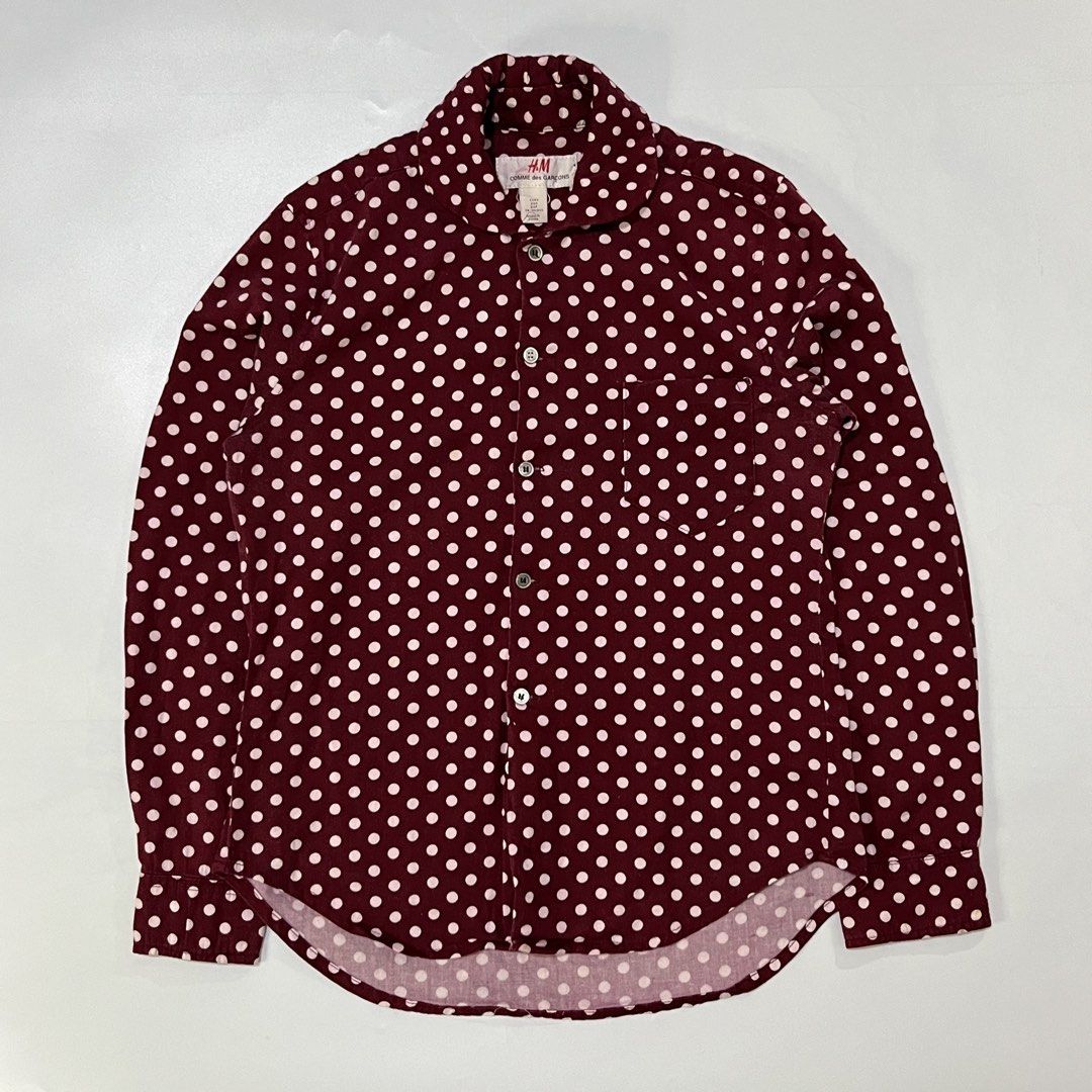 COMME DES GARCONS X H&M POLKA DOT SHIRT (Category: Luxury Apparel) located in Bacolod City. Submitted by the.finest (Listing ID 1470335247, Image 1). Description: H&M x Comme Des Garcons Polka Dot Shirt Tag Size: Small Width: 18 Length: 25 Condition: 9/10 1,000+shipping fee.