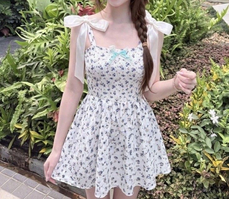 coquette-style cottagecore mini dress (Category: Dresses) located in Manila. Submitted by jessie.333 (Listing ID 1470316076, Image 1). Description: sf depends on your loc (jnt delievery).
