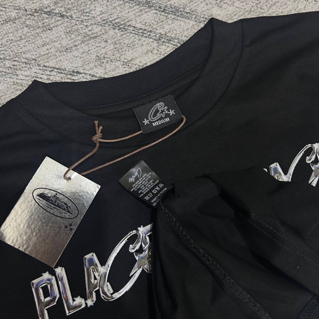 CORTEIZ x PLACES&FACES (Category: Tshirts & Polo Shirts ) located in Quezon City. Submitted by mr.joaquin999 (Listing ID 1470203937, Image 3). Description: Brandnew Complete Tags with Hangtag Avail Size⬇️ •Medium width: 20.5-21 length: 28 •Large width: 22 length: 28 699+sf.