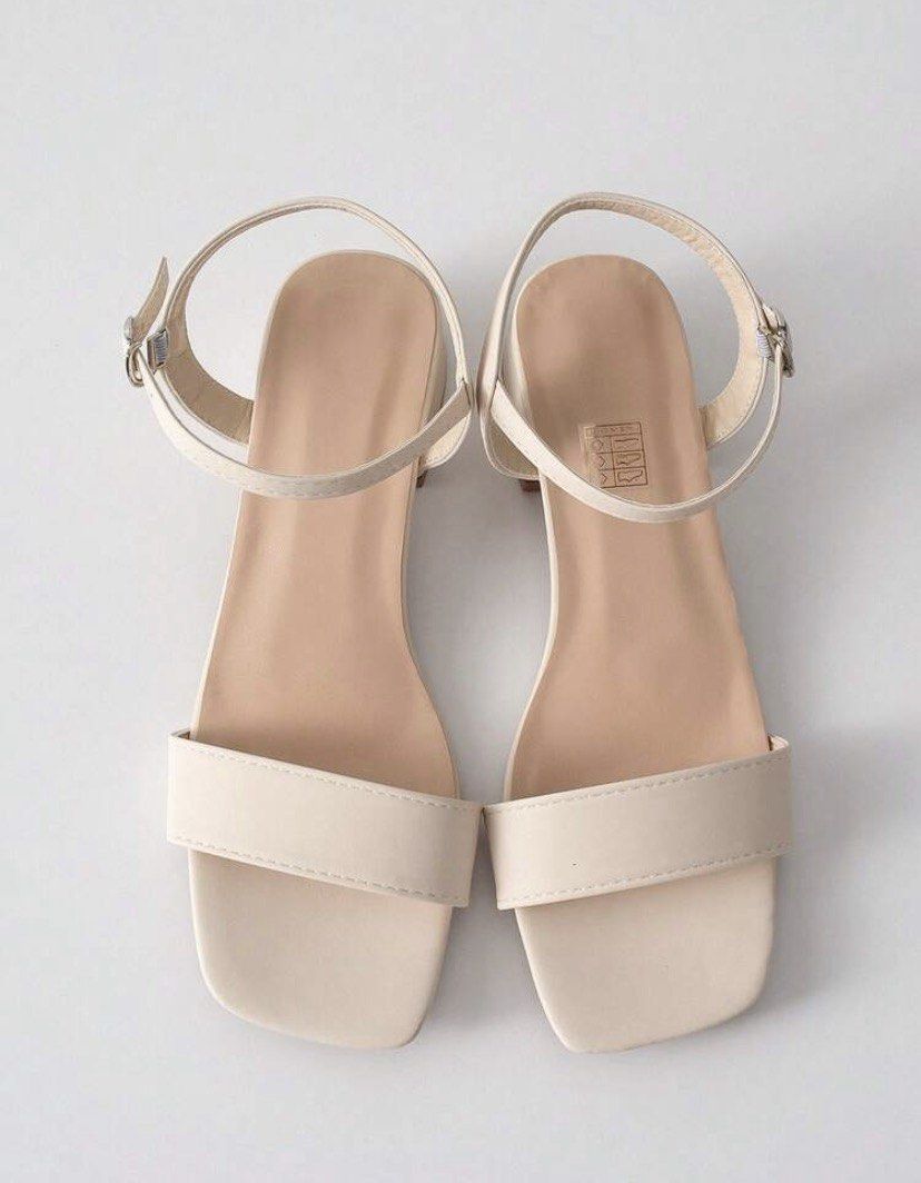 Cream Block Heel Sandals Ankle Strap Square Toe (Category: Heels) located in Bayambang. Submitted by meanne._. (Listing ID 1470167708, Image 2). Description: - size 37.5 - may box pa -never used - purchased two kaya di na po to nagamit - rfs: need funds and space.