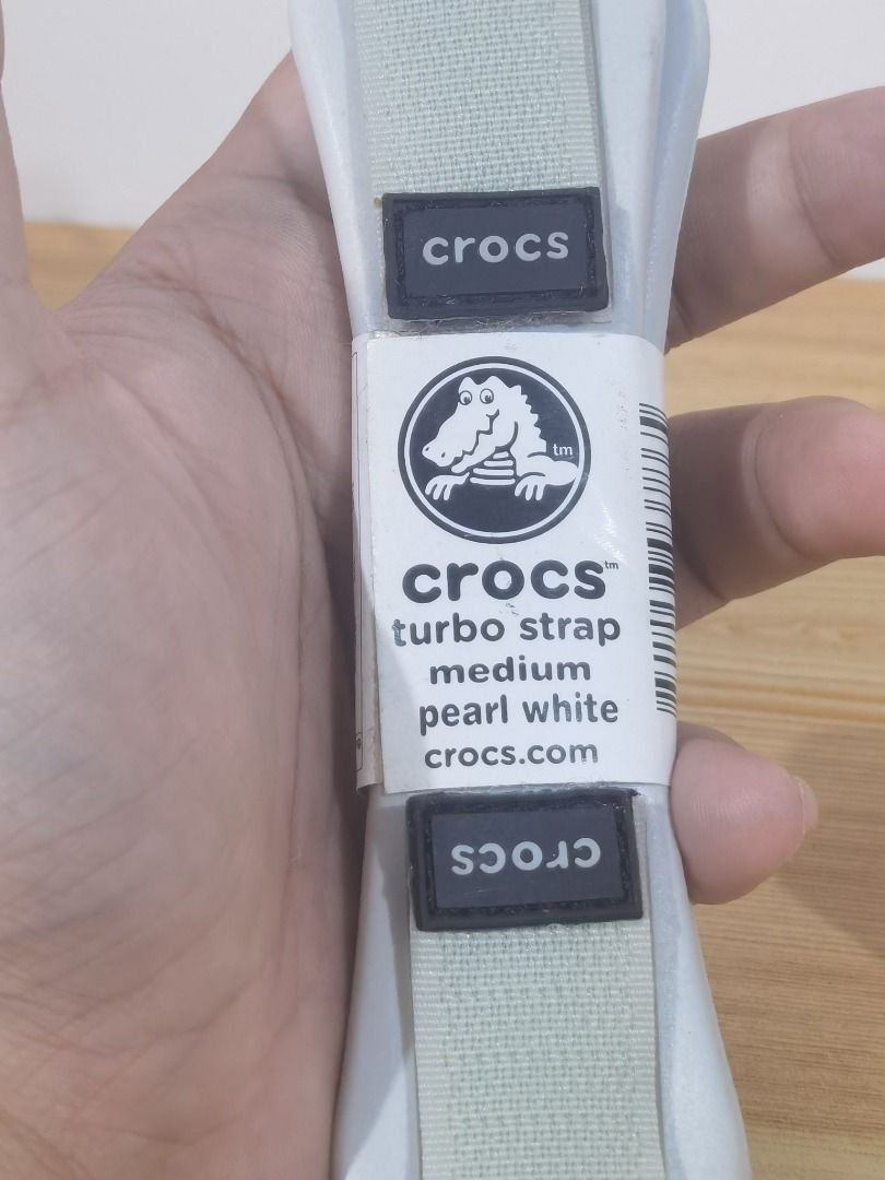 Crocs - Turbo Strap - Medium - Pearl White (Category: Slippers and slides) located in Taguig. Submitted by kalabasza (Listing ID 1470144977, Image 2). Description: 📌 Brand New pa po. 📌 Actual item posted. 📌 Item is in good condition. 📌 Product Color may slightly vary due to Photographic Lighting. 📌 Location: Taguig 📌 MOP: GCash. Payment first before ship. 📌 MOD: J&T, LBC, GoGo or Lalamove. 📌 DF/SF at buyer's expense. 📌 No rush shipping. 