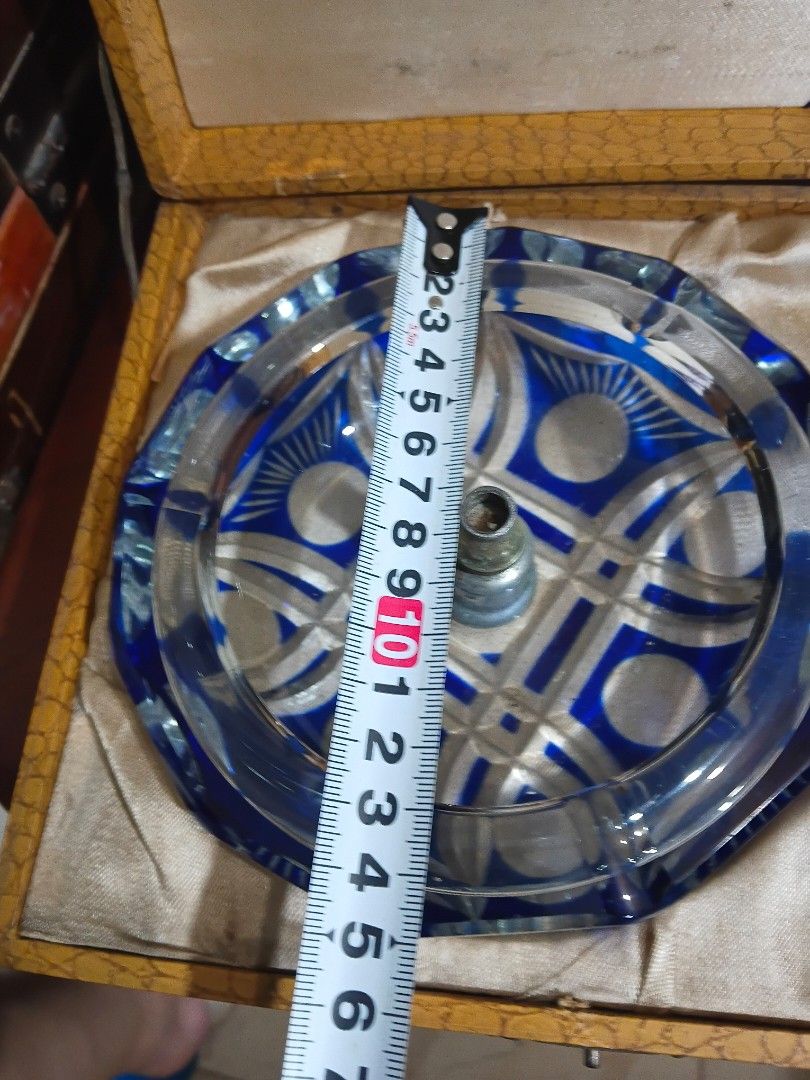 Crystal blue ashtray (Category: Vintage Collectibles) located in Paranaque City. Submitted by 4thestate.surplusan (Listing ID 1470142092, Image 3). Description: clear blue vintage ashtray..
