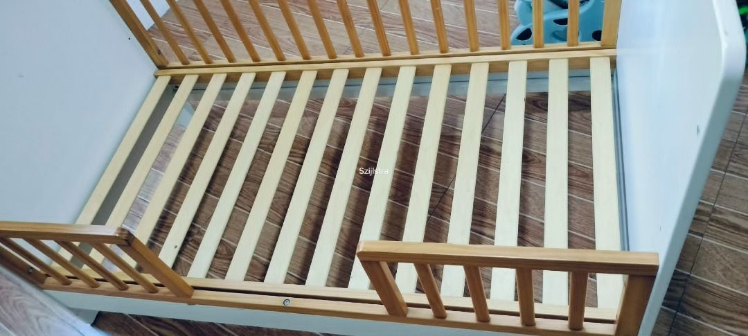 Cuddlebug 3-in-1 Convertible Crib- White (Category: Cots & Cribs) located in Angeles City. Submitted by sean.z (Listing ID 1470166641, Image 2). Description: Cuddlebug 3-in-1 Convertible Crib- White -solid pine wood -fits 28"x52" mattress -crib railings with teething guard -Dimension: 137"x82"x17" -original price ₱17500 mattress not included (SMPampanga) -original price of mattress(₱4999) with mattress, baby quilt with 2 covers, baby white pillow