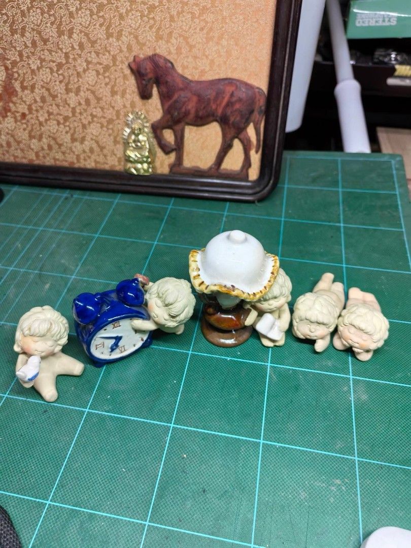 Cupid Figurines Set with Miniatures (Category: Other Home Decor) located in Cebu City. Submitted by dudes_villanueva (Listing ID 1470249229, Image 2). Description: Ceramic Cherub / Cupid Figurines Set with Miniatures Excellent condition.