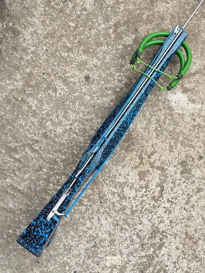 Custom Wooden Speargun Various Colors Available (Category: Fishing) located in Caloocan City. Submitted by sheilomian33511 (Listing ID 1470278517, Image 3). Description: - Custom handmade wooden spearguns - Available finishes: Blue, red, green, natural wood grain, and black - Rigged and ready with heavy-duty bands - Equipped with durable stainless steel shafts and trigger mechanisms - Ideal gear for spearfishing trips - Send a message to choose y