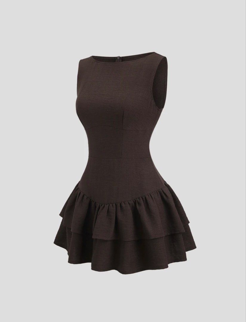Dark Brown A-Line Dress (Category: Dresses) located in Guiguinto. Submitted by octowbr (Listing ID 1470163449, Image 1). Description: size medium, never worn.