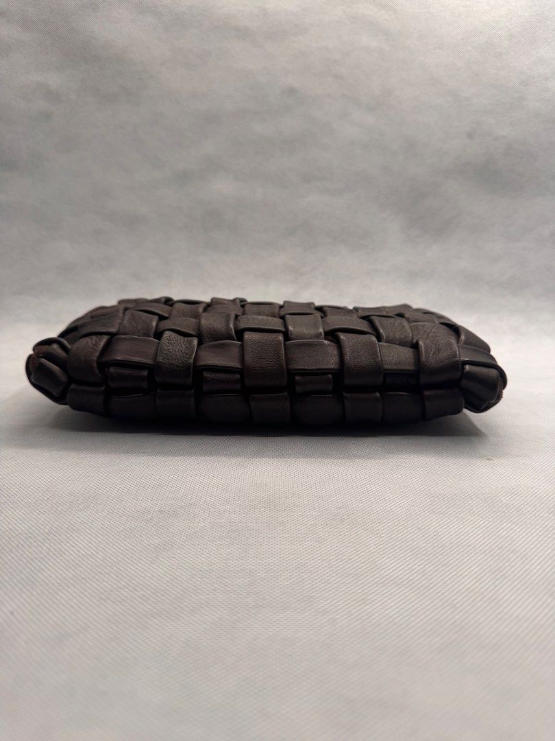 Dark Brown Woven Leather Clutch Bag (Category: Clutches) located in Las Pinas. Submitted by uynice.ph (Listing ID 1470251365, Image 3). Description: 🤎 BIG WEAVE CLUTCH | Distressed Italian Leather Effortlessly chic with a beautifully textured, woven design. Crafted from distressed leather for that soft, lived-in look with natural variations that give each piece its own character. ✨ Bag Details * Material: Genuine distressed leather * Color: Dark