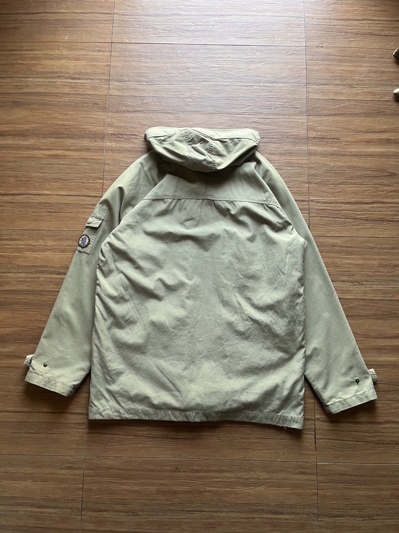 D-DAY FIELD JACKET (Category: Coats, Jackets and Outerwear) located in Davao. Submitted by spilled.bins (Listing ID 1470266351, Image 2). Description: D-DAY FIELD JACKET Width: 23.5in Length: 30in XL Measurement Multiple Dark Stain Excellent Condition . Mine: ₱700 . +shipping fee on top . Model Reference: Height: 5’5 feet Weight: 68kg.