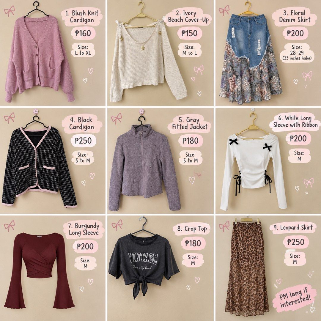 Declutter Finds! (Bags and cardi) (Category: Luxury Bags & Wallets) located in Castillejos. Submitted by syi_lah (Listing ID 1470275767, Image 2). Description: DECLUTTER FINDS!! Prices for each item are indicated in the photos..
