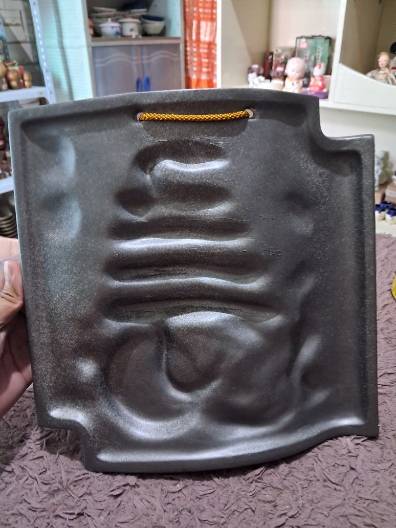 Decorative (Category: Vintage Collectibles) located in Cavite. Submitted by secretjapansurplus (Listing ID 1470191236, Image 3). Description: Authentic Japanese Zodiac Decorative Roof Tile (Eto-Gawara) - Year of the Snake • Item: Japanese Ornamental Roof Tile (額瓦 - Gaku-gawara) • Design: High-relief coiled Snake (巳) surrounded by lucky coins and traditional auspicious symbols for good luck and protection. • Size: Large size (12 x 12 inches) • Con