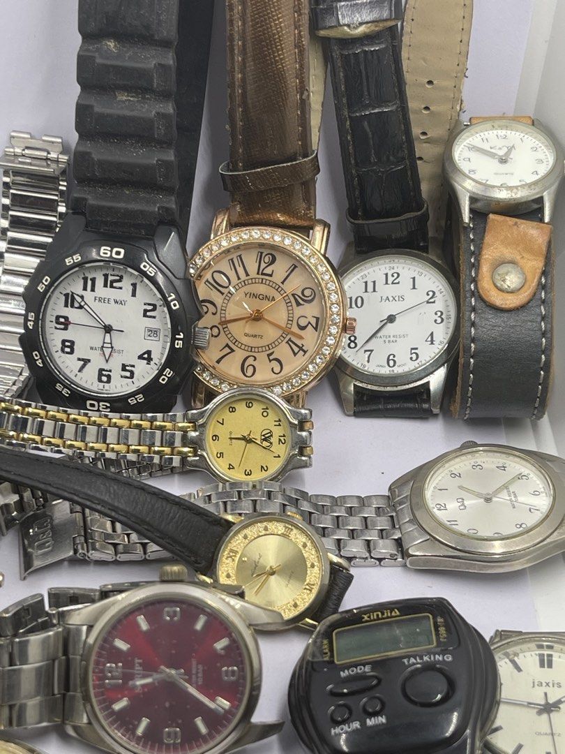 Defective watches (Category: Men's Watches) located in Surigao. Submitted by curatedwatchesph (Listing ID 1470294964, Image 3). Description: Most are working. Madami faded na yung finish. As is where is. May be used for parts 22 pcs. Dm for details. Shipping vis LBC.