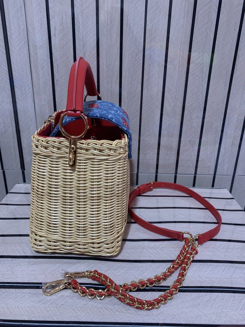 Denim Cherry in Raffia Capucine (Category: Cross-body Bags) located in San Fernando. Submitted by preluxuria_online_shop (Listing ID 1470275779, Image 3). Description: .