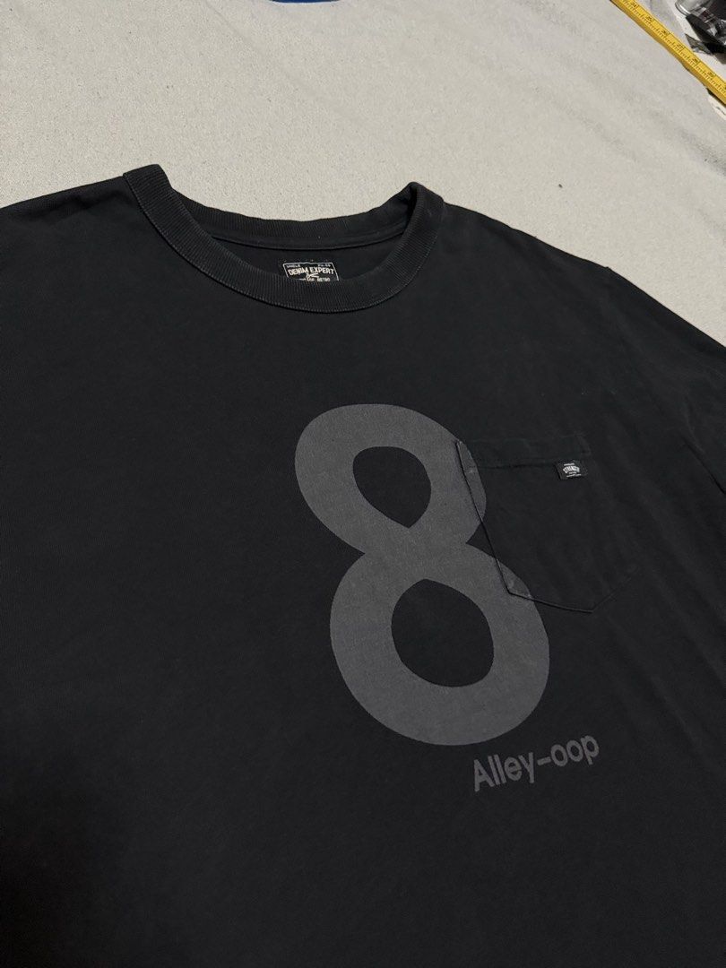 Denim Expert Merch Tee (Category: Tshirts & Polo Shirts ) located in Bulacan. Submitted by sanjisthrift (Listing ID 1470269007, Image 2). Description: Size XL oversized Width 24 Length 29.5 Good Condition 9/10 Good fade.