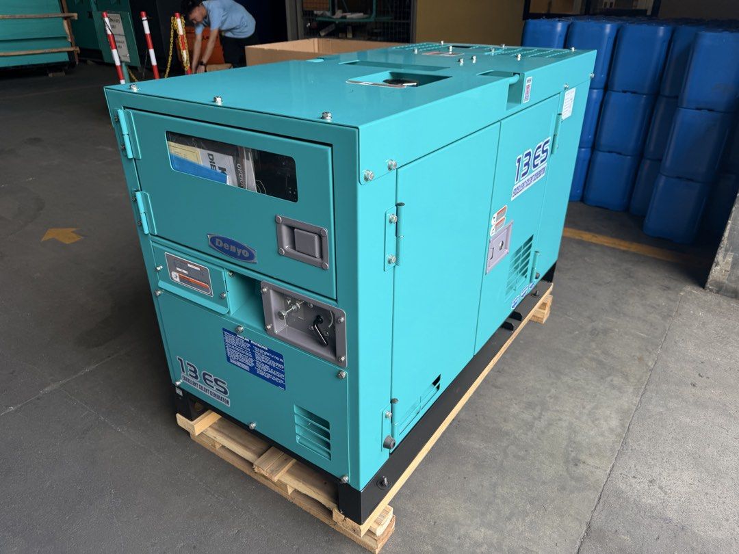 Denyo Japan Generator (Category: Construction & Building Materials) located in Manila. Submitted by santiago0721 (Listing ID 1470206710, Image 1). Description: Brand New Unit 13 KVA 3 Phase Brand: Denyo (Japan) Model: DCA 13 ESK DA Key Specifications • Output Rating: 10.2 kW (1500 rpm / 50 Hz) or 12.4 kW (1800 rpm / 60 Hz) • Engine: 3-cylinder diesel engine with a piston displacement of 1.393 L • Fuel Type: ASTM No. 2 Diesel Fuel or equivalent • 