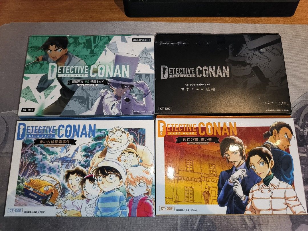 Detective Conan TCG Start and Theme Decks (Category: Card Packs) located in Lucena. Submitted by raishou (Listing ID 1470337805, Image 1). Description: Start Decks 1-5 SOLD ---- TD1 - SOLD (Complete) TD2 - ₱300 (No Sherry Partner card, case card, case mark, foil sherry and took 1 regular ver.) TD3 - ₱300 (No Partner card, case card, case mark, foil haibara and took 1 regular ver.) TD4 - ₱600 (Complete) ----- MOP: Gcash/Maribank MOD: LBC/J&T (SF s