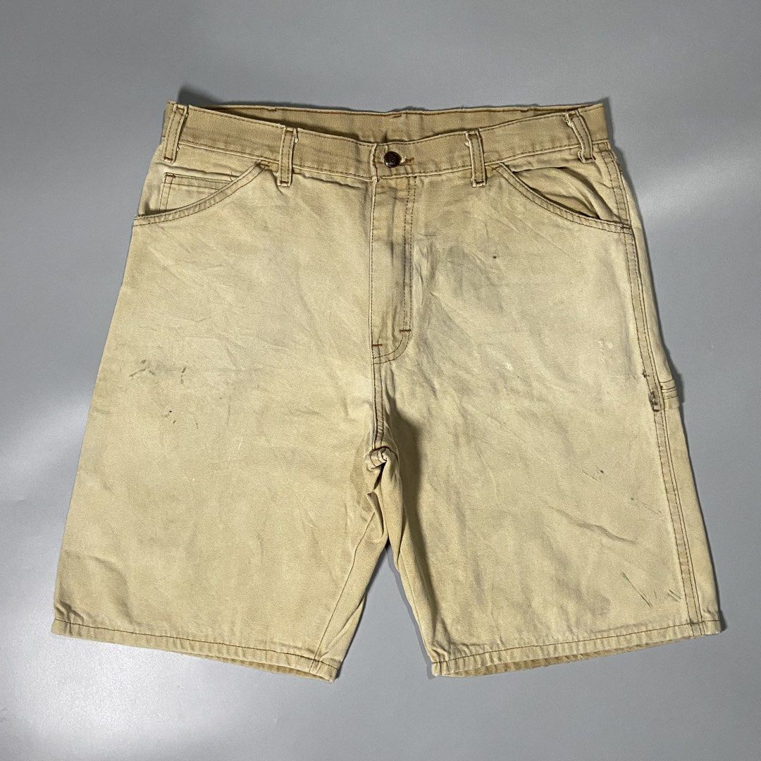 Dickies Genuine Carpenter Jorts (Category: Shorts) located in Taguig. Submitted by workwearheads (Listing ID 1470314745, Image 2). Description: ▪️Waist: 34-35 ▪️Length: 21 ▪️Thigh: 14 ▪️Leg Opening: 11.5 ▪️Color Rate: 8/10 ▪️Issue: good fade,sign of usage,stains (need wash) ▪️Excellent Condition .