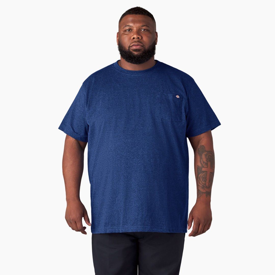 DICKIES POCKET (Category: Tshirts & Polo Shirts ) located in Quezon City. Submitted by fast_break (Listing ID 1470286924, Image 1). Description: COLOR: BLUE HEATHER SIZE: 3XL ON TAG DIMES: 28 x 34L📏 COLOR RATE:9.8/10 EXCELLENT CONDITION AS NEW ✅ NO ISSUE LOC:NOVA QC📍 DM TO PURCHASE 💌.