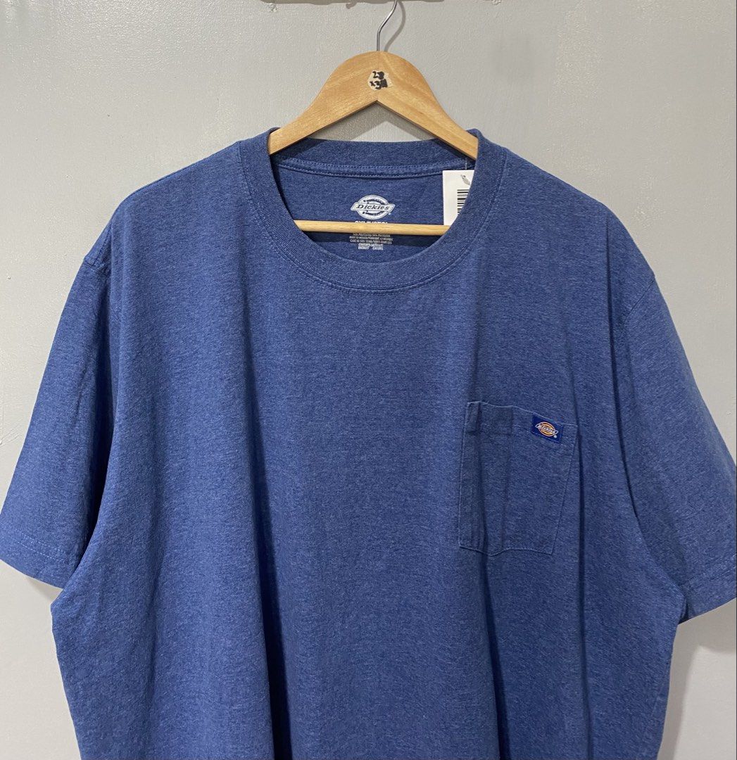 DICKIES POCKET (Category: Tshirts & Polo Shirts ) located in Quezon City. Submitted by fast_break (Listing ID 1470286924, Image 2). Description: COLOR: BLUE HEATHER SIZE: 3XL ON TAG DIMES: 28 x 34L📏 COLOR RATE:9.8/10 EXCELLENT CONDITION AS NEW ✅ NO ISSUE LOC:NOVA QC📍 DM TO PURCHASE 💌.