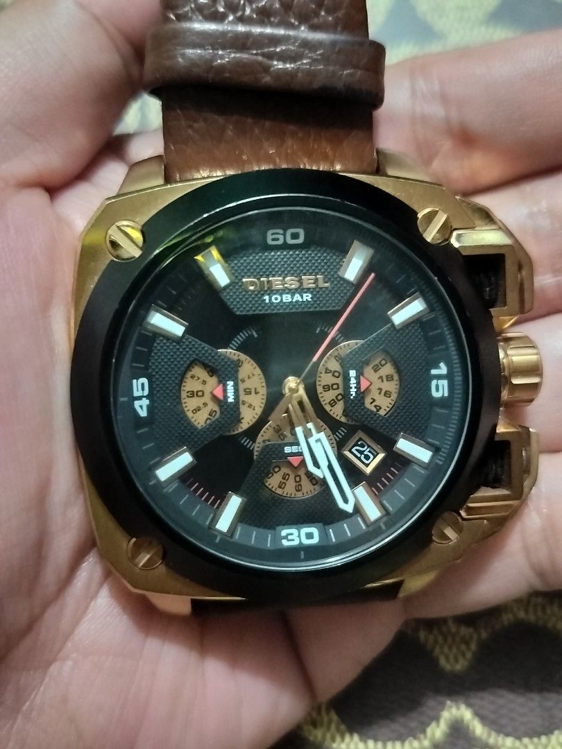 Diesel DZ7346 Wath (Category: Men's Watches) located in Pasay City. Submitted by onlineshop.ni.ron (Listing ID 1470244667, Image 1). Description: Diesel DZ7346 Watch for only P5,000. Specs : Crystal Mineral Case Width : 57.50mm Water Resistancy : 100 metres Movement : Quartz Case material : Stainless steel Case shape : Round Dial color : Black Strap Material : Leather Strap Color : Brown Gender : Gents For inquiries you can send me a DM. I am alw