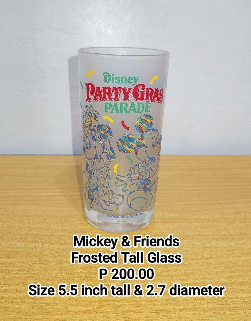 Disney Mickey & Friend Tall Glass (Category: Other Kitchenware & Tableware) located in Binan City. Submitted by mayjhe (Listing ID 1470165888, Image 1). Description: 💛 For Sale 💛 🌸 Disney Mickey Mouse 🍀 Frosted Tall Glass 📍 Condition: Good 💰 Price is ₱ 200.00 👉 Other details posted 🇵🇭 Location Biñan Laguna 🛵 Courier J& T and Lalamove 📋 Shipping by schedule 📍 NO COD & COP 📌 All items are carefully packed and labeled with Fragile stick