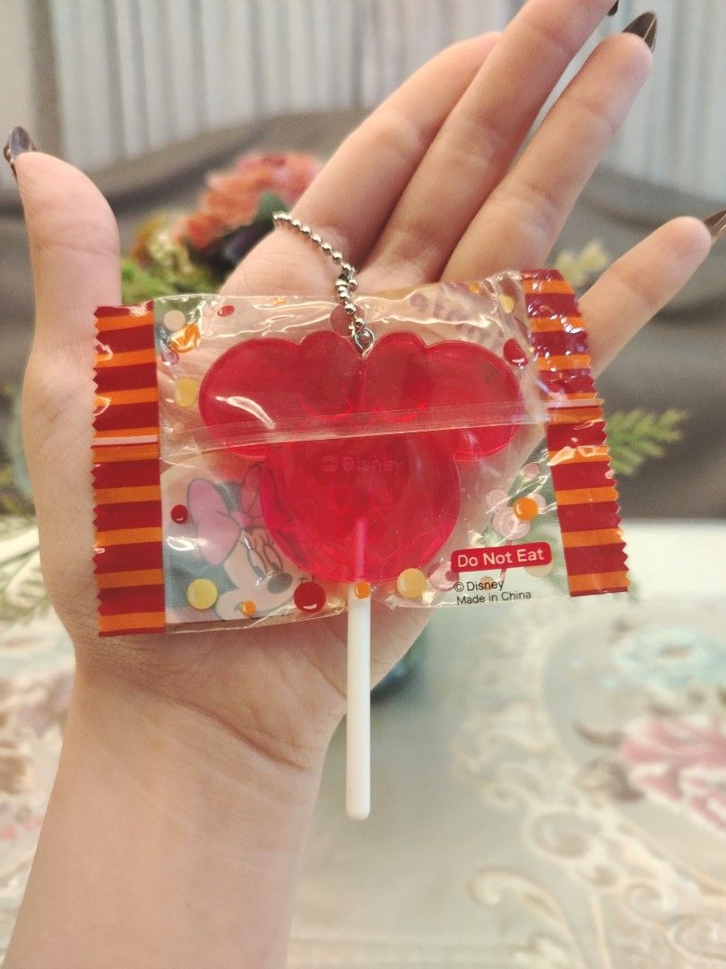 Disney Minnie Mouse Lollipop Candy Keychain Charm (Category: Character Goods) located in San Fernando. Submitted by jpmarketplace2023 (Listing ID 1470178059, Image 3). Description: 💚 All items are authentic from Japan. 💛 MOP: GCash (❌️ GCash Protect) 🩵 MOD: LBC only (❌️ S. Checkout, COD, COP) 💙 Meet-up: Vista Mall, San Fernando, Pampanga 💜 All items are on-hand. 🧡 First to pay gets the item first. ❤️ Breakable items are packed with care and