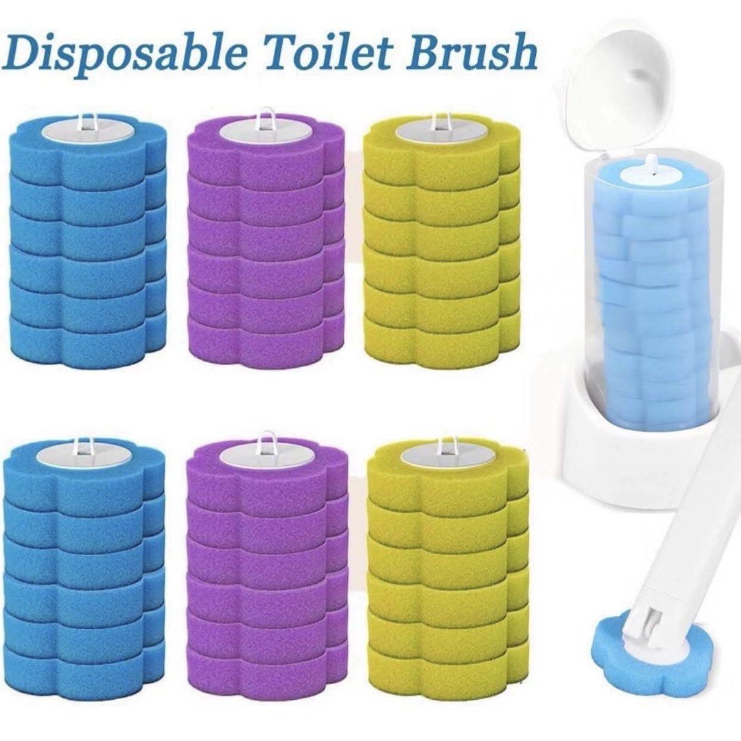 Disposable toilet cleaning sponge head (Category: Cleaning Tools & Supplies) located in Cainta. Submitted by iubelle (Listing ID 1470206913, Image 3). Description: 6pcs per pack 1packn75p 3pack for 200p.