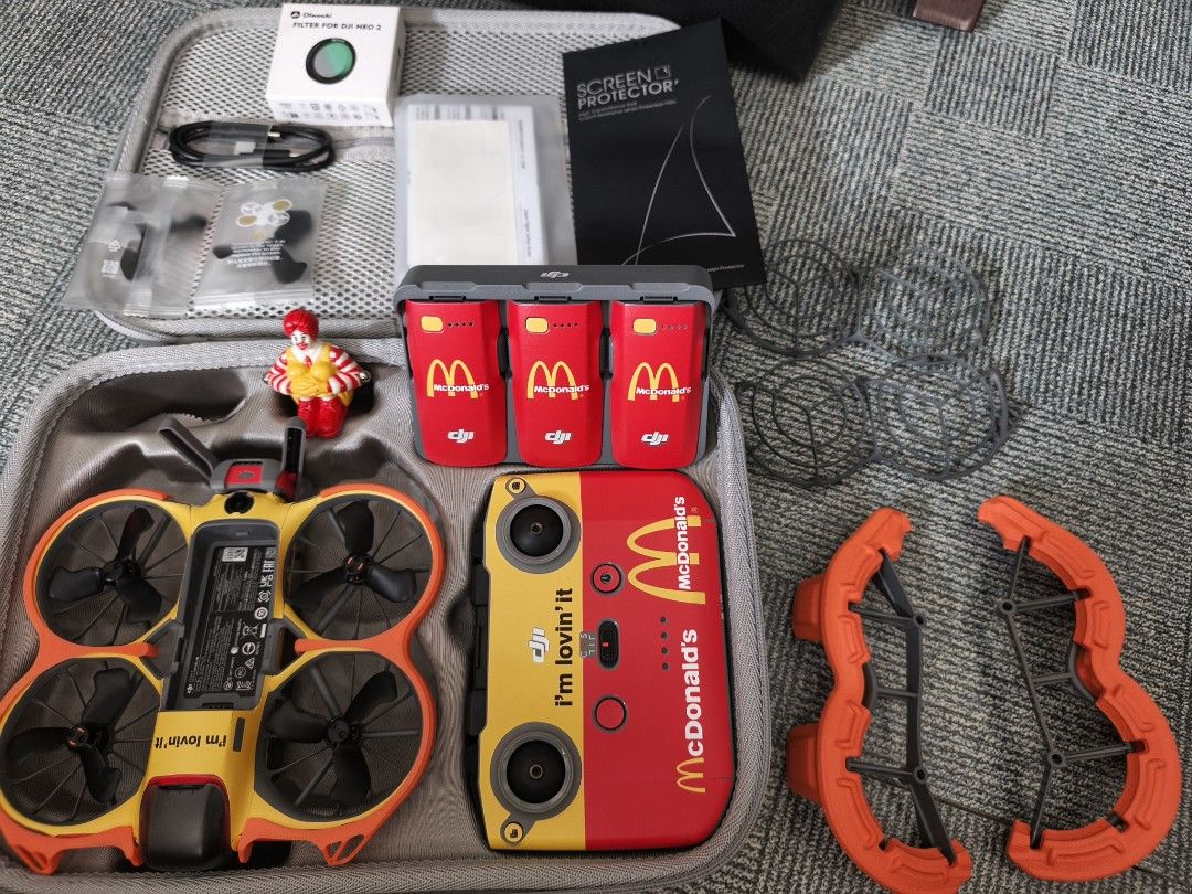 DJI Neo 2 (Category: Drones) located in General Trias. Submitted by aldrei23 (Listing ID 1470163804, Image 1). Description: For Sale DJI Neo 2 What you see is What you will Get Used but not abused (Good as New) - 1.99hrs flight time only. Inclusions: 1. One unit DJI Neo2 with protective decals (McDonald) 2. Transceiver w/ protection cover 3. 3 Batteries (19cycle highest) w/ decals 4. Charging Hub 5. RC-N3 Controller 6. Propeller Guard 7. Bumper B