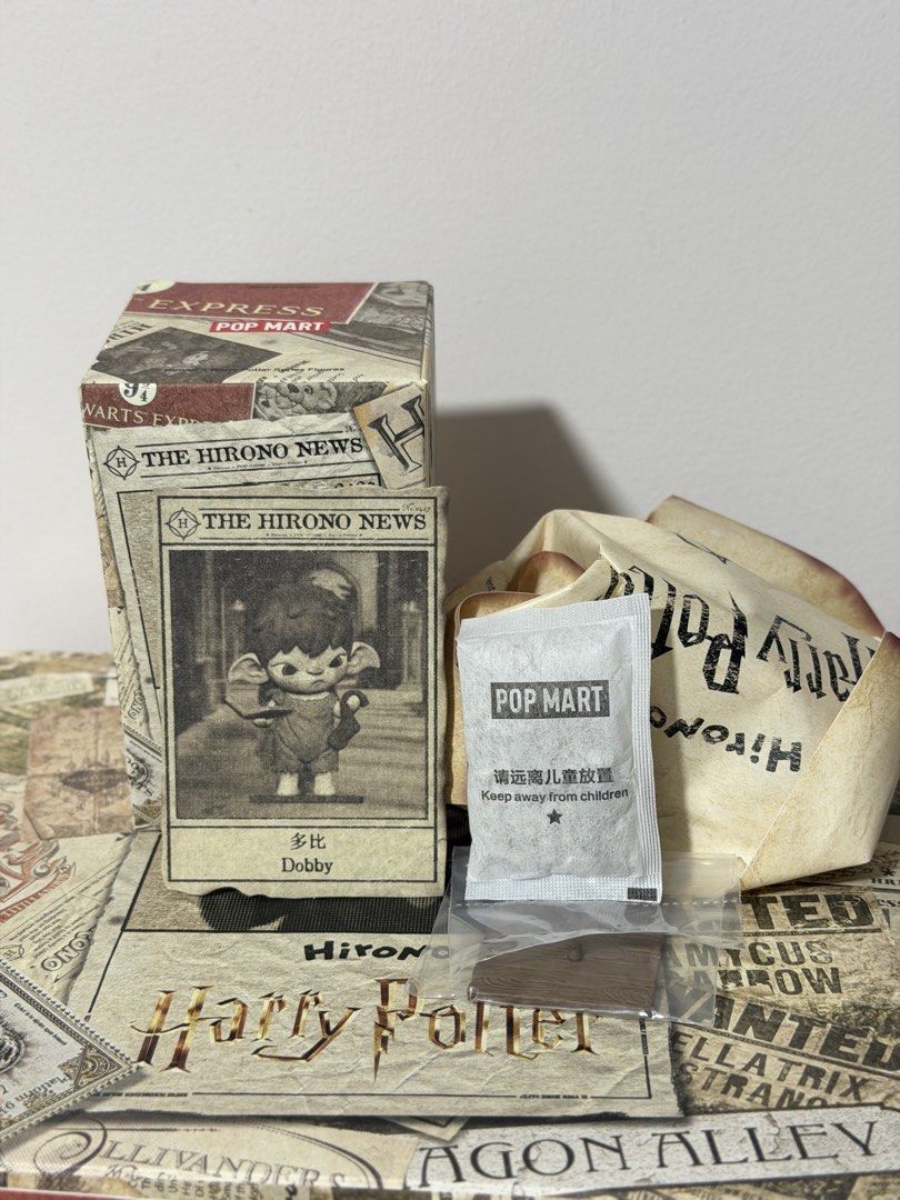 Dobby - Hirono x Harry Potter Pop Mart (Category: Designer & Blind Box Toys) located in Manila. Submitted by pophiro.shop (Listing ID 1470305651, Image 2). Description: 🚨FOR SALE - SEALED FOIL🚨 ✅ Authentic ✅ With box, sealed foil, and card 💵 MOP: GCash / Maya / BPI / Gotyme 🚚 MOD: - Delivery: Grab / Lalamove (booking and fee by buyer) - Shipping: J&T / LBC (shipping paid by buyer) - delivery will depend on available schedule*.