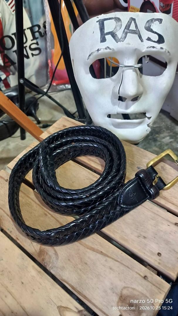 Dockers Black Braided Leather Belt (Category: Belts) located in Santo Tomas. Submitted by pickers_corner (Listing ID 1470309459, Image 1). Description: DOCKERS Leather Braided Belt universal size belt W26-44 excellent condition - Brand: Dockers - Color: Black with brass-tone hardware - Material: Genuine leather - Size: 44/110 (Style: 2724) - Design: Textured braided weave for flexible, adjustable sizing - Condition/Versatility: Classic wardrobe s
