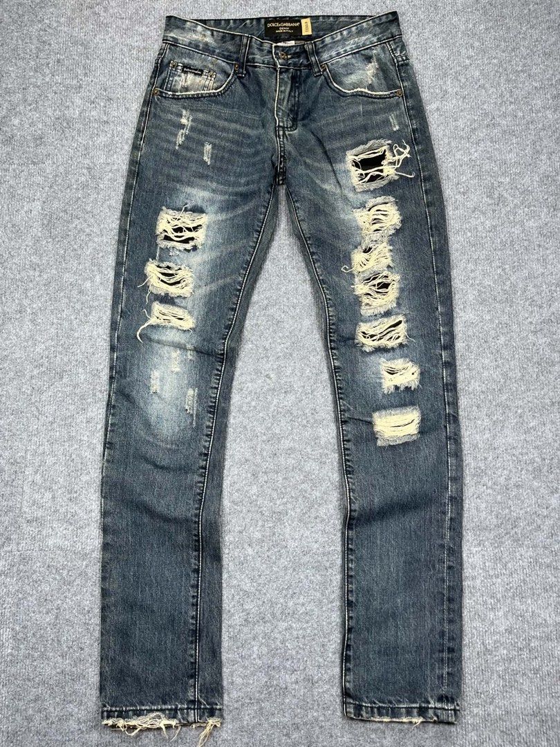 Dolce & Gabbana Distressed Jeans (Category: Jeans) located in Tayabas. Submitted by secondhand.stories.ph (Listing ID 1470218688, Image 1). Description: Dolce & Gabbana Distressed Jeans Excellent Condition 30W | 41L | 6.5 Hem 700 +SF.