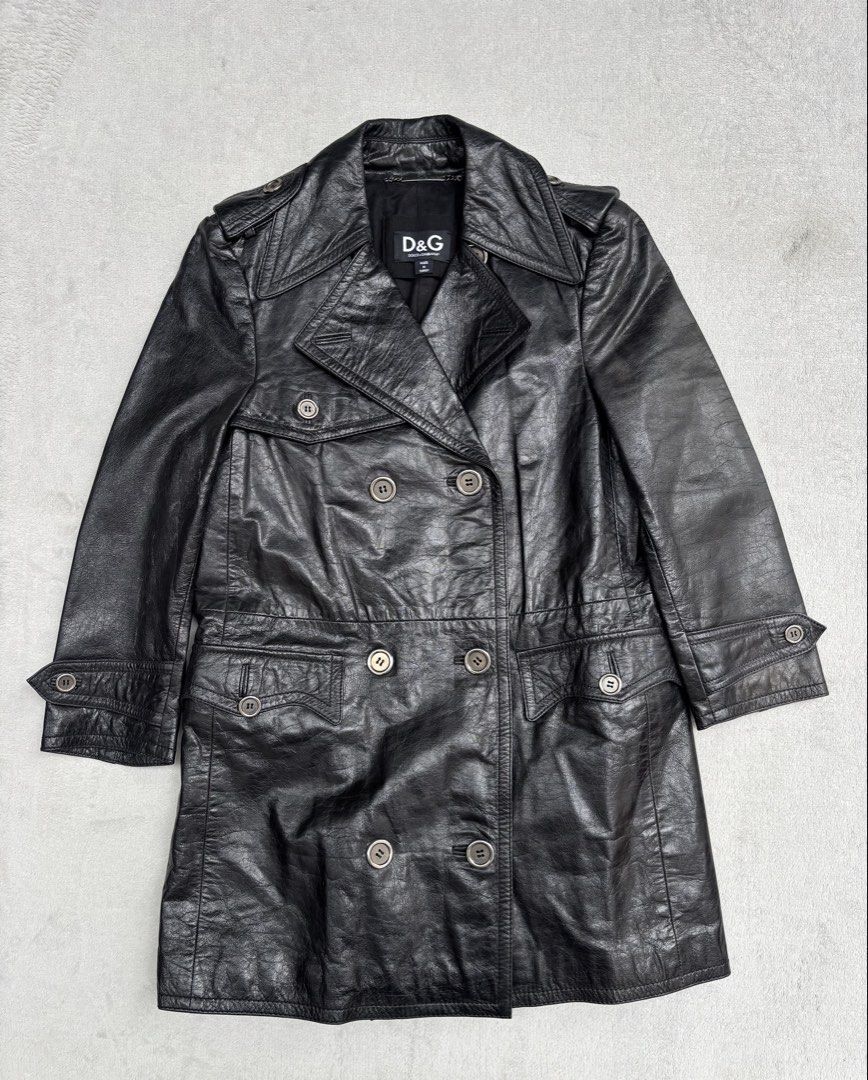 Dolce and Gabbana Double Breasted Leather Coat (Category: Coats, Jackets and Outerwear) located in Baguio. Submitted by thecollector2600 (Listing ID 1470209708, Image 3). Description: Pit to pit-17” Length-29” Shoulders- 15” Sleeves-19.5”.
