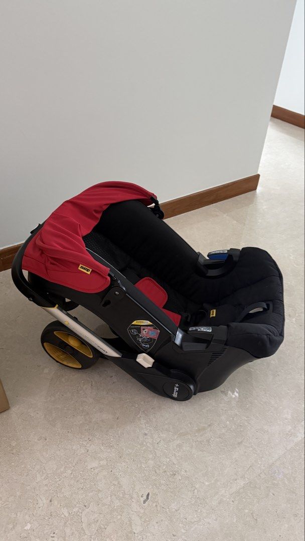 Pretty Prams Doona Car Seat and Stroller (Red & Black), Babies & Kids, Going Out ...