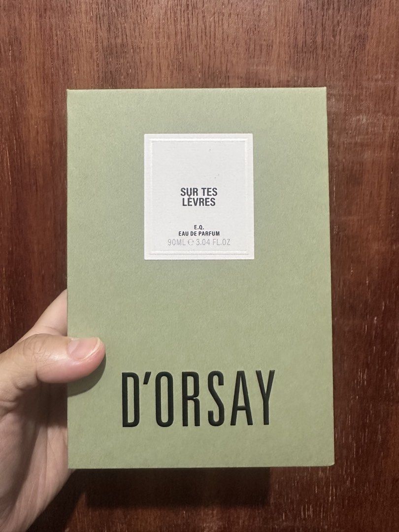 D'ORSAY Sur Tes Levres Eau de Parfum 90ml (Category: Fragrance & Deodorants) located in Makati City. Submitted by crisdlf (Listing ID 1470285650, Image 2). Description: - Brand: D'ORSAY - Fragrance: Sur Tes Levres Eau de Parfum - Size: 90ml - 80-85% juice left (see pictures) - Packaging: Includes original box - Bought from Perfumejunkie PH.