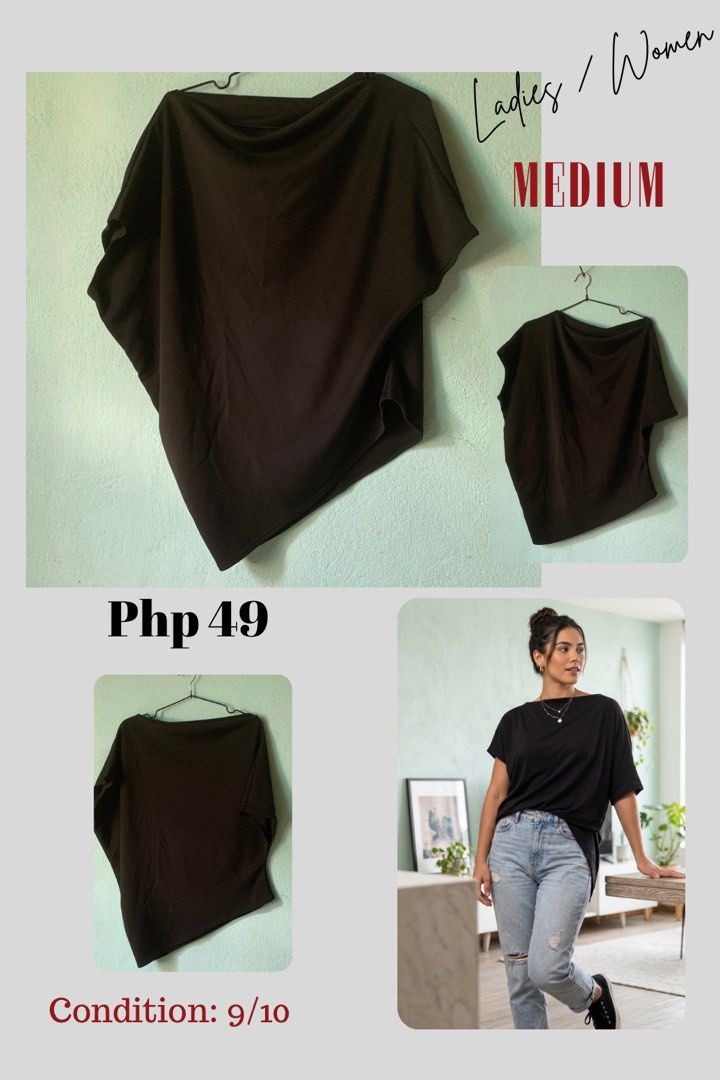 Elegant Black Asymmetrical Top (Category: Others Tops) located in Camalig. Submitted by ryrilim (Listing ID 1470181854, Image 1). Description: .