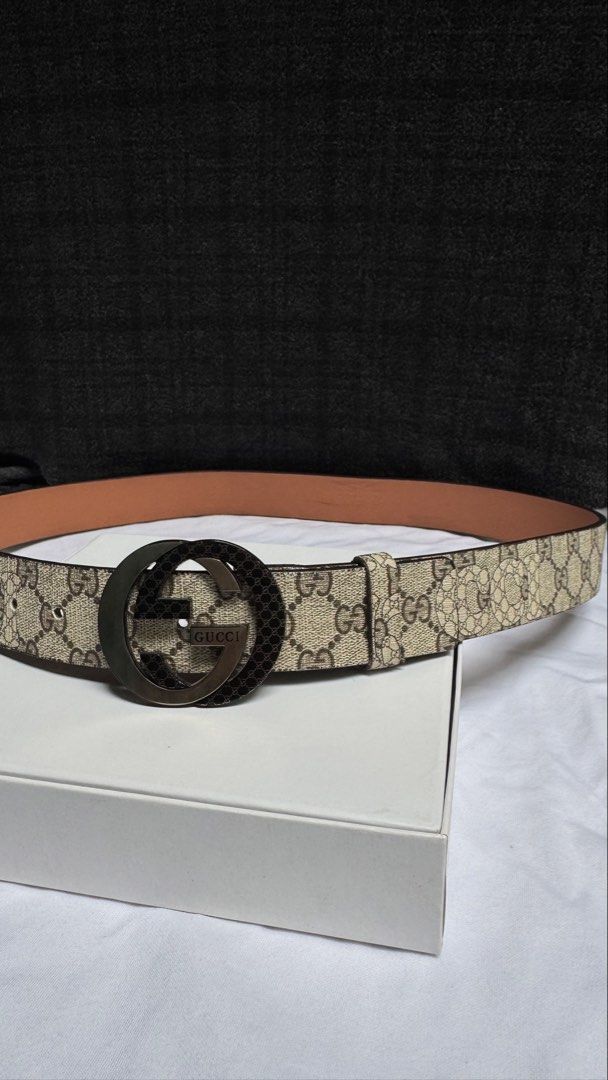 Elegant Men's Interlocking G Leather Strap Belt (Category: Belts) located in Manila. Submitted by lichking416 (Listing ID 1470275445, Image 3). Description: Elegant Men’s Interlocking G Leather Strap Belt Brand new With paper bag and box ₱-1200.