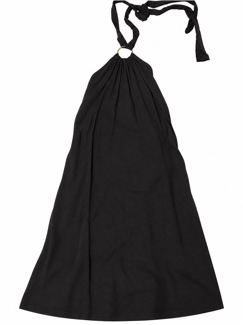 Elegant Minimalist Dress (Category: Dresses) located in Manila. Submitted by rhenalynx_ (Listing ID 1470187851, Image 1). Description: BLACK HALTER NECK MAXI DRESS Color: Black Style: Halter Neck Length: Maxi Dress Size: XS-S Design: Ring Detail & Flowy Silhouette Occasion: Casual Outings, Parties, Dinners & Special Events Price: 150 see when worn 📏Measurements Waist: stretch up to 25 inches 💳Mode of Payment: 💙Gcash 🩵GoTyme 🧡MariBank 🛵Mode 