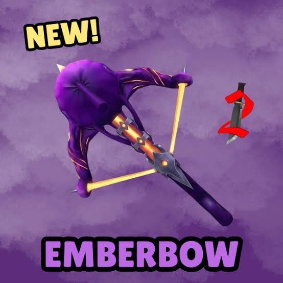 EMBERBOW CROSSBOW GUN ROBLOX MM2 (Category: Action & Battle Toys) located in San Carlos City. Submitted by zeal_nxrv0nxrv (Listing ID 1470348647, Image 1). Description: - Game: Murder Mystery 2 (MM2) - Item: Emberbow weapon - Design: Purple finish with glowing orange energy lines and a side knife icon - Condition: Perfect for inventory collection - Delivery: Fast and instant upon payment confirmation.