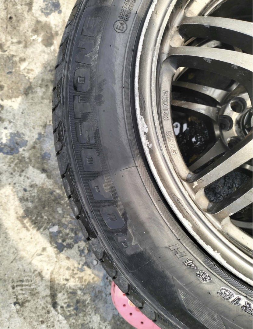 ENKEI MAGS (RPF1) (Category: Body Parts and Accessories) located in Manila. Submitted by jaburgos (Listing ID 1470185475, Image 3). Description: FOR SALE or FOR TRADE 🏷️ 14,000 (Negotiable) ‼️ENKEI MAGS (RPF1) ‼️ - MAGS & TIRES - 175x65x15 - 15x7 • TIRE BRAND - EUROVIS SPORTS (4PCS) • PRODUCTION DATE - 2021 • THREAD LIFE - 80% 💬 Direct PM for offers nang trade. 📍 Parañaque City.